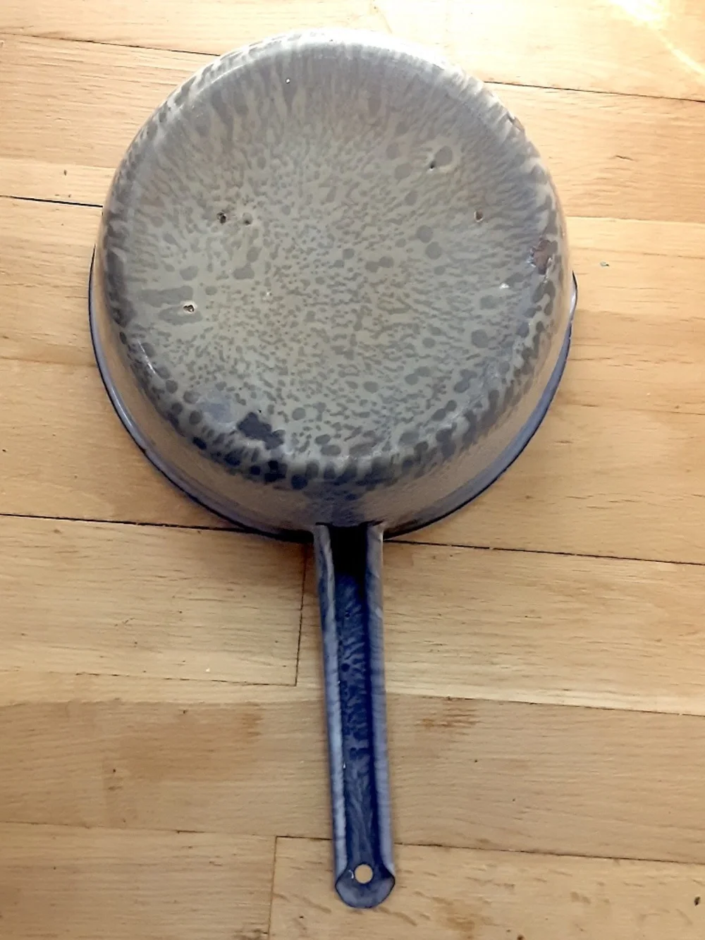 Vintage Grey Graniteware Enamel Sauce Pan Fun Farmhouse
